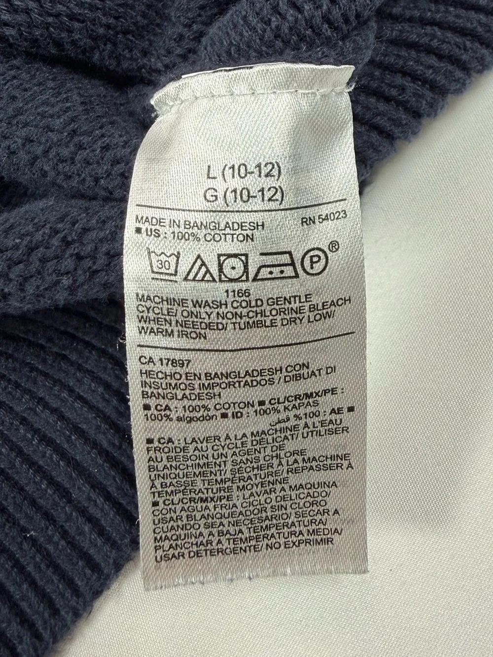 OLD NAVY Boys Hooded Fair Isle Bear Sweater L 10-12 Preppy Cabin Mountain Winter
